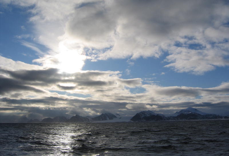 Gletscher in der Mitternachtssonne